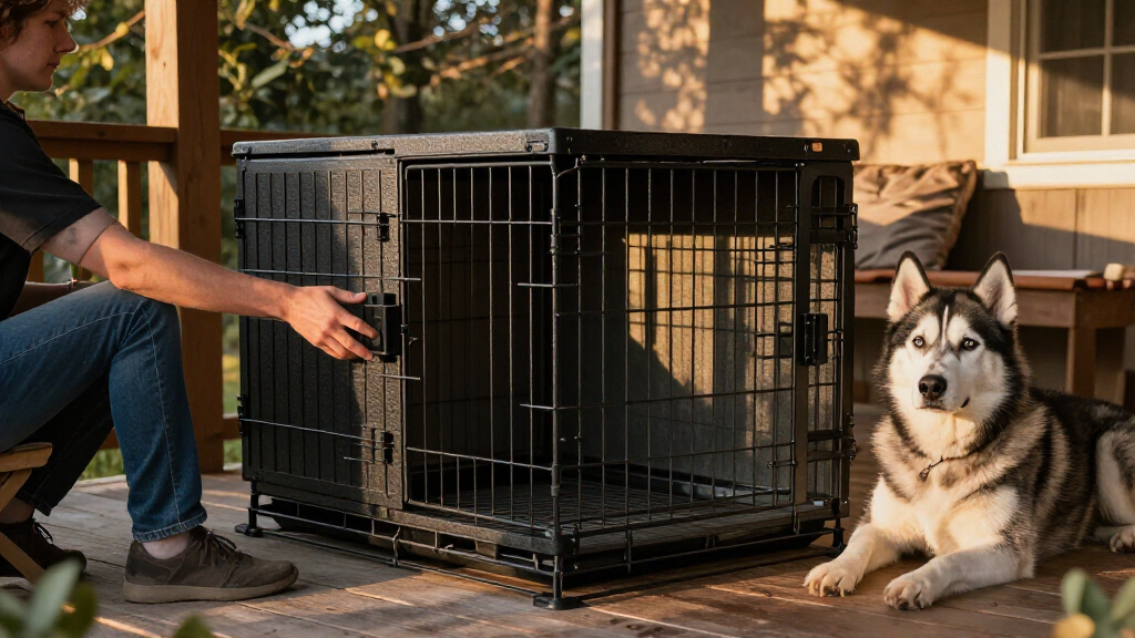 heavy duty dog crate for huskies
