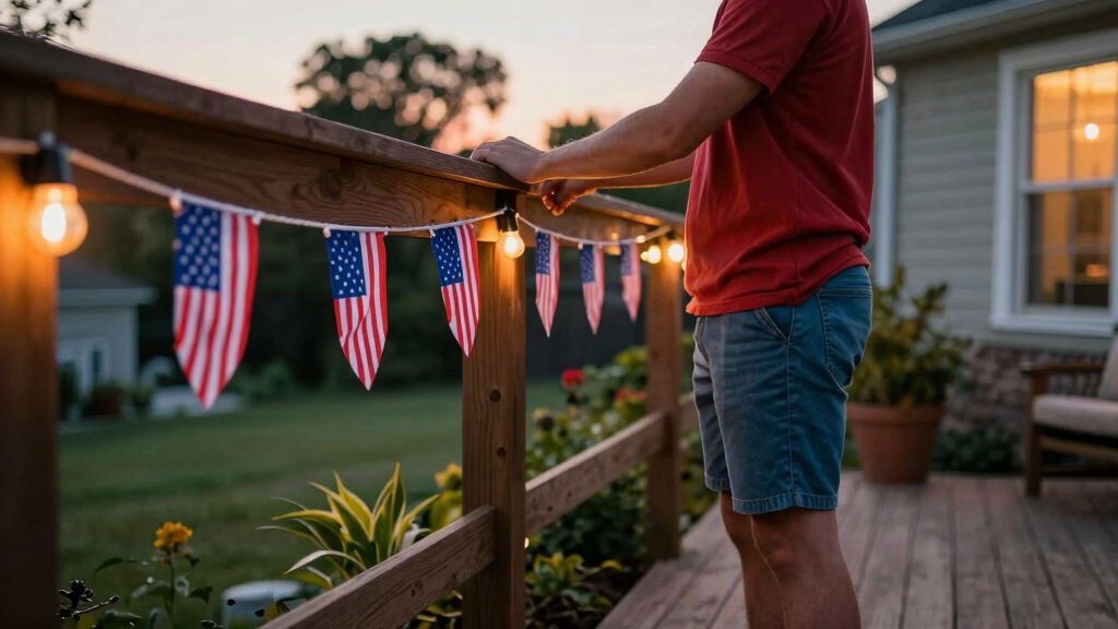 patriotic outdoor string lights