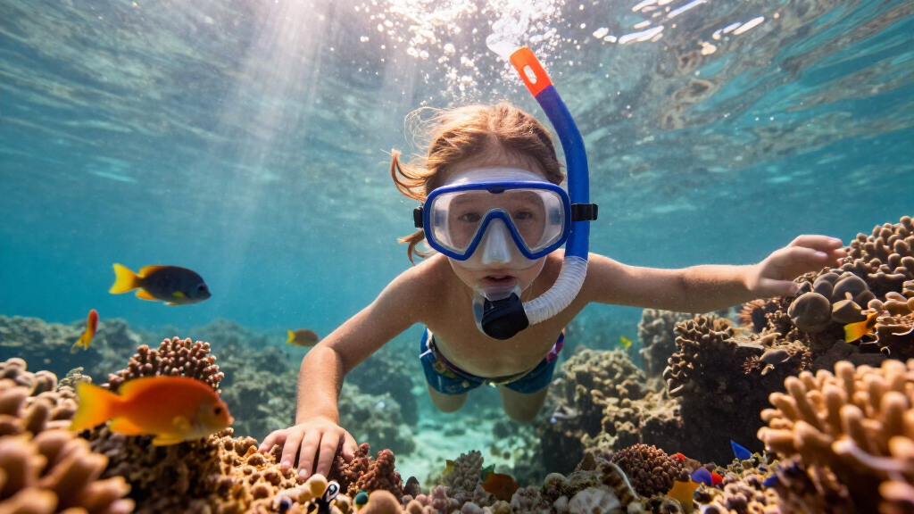 kids fullface snorkel mask