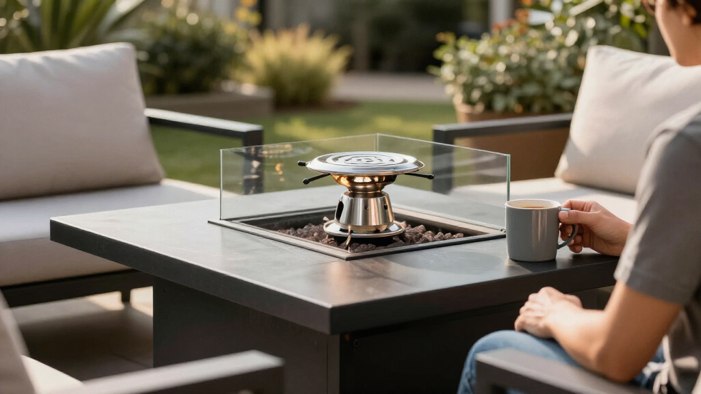 outdoor fire pit table propane