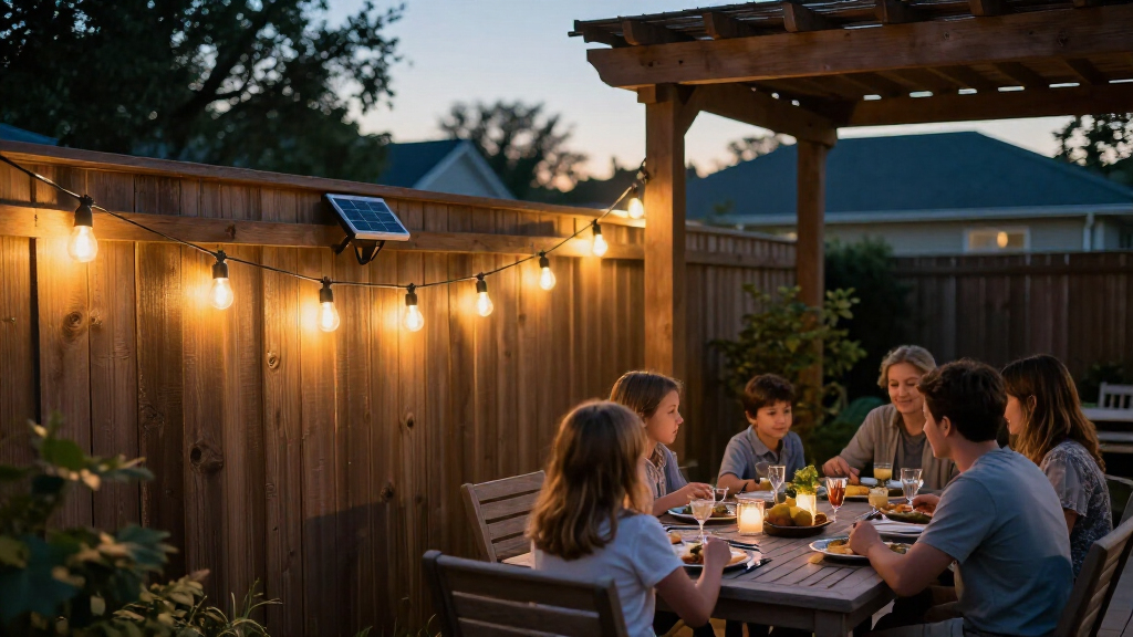 solar powered string lights