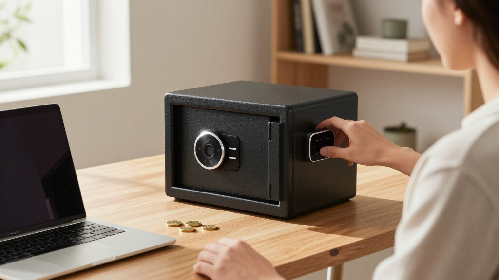 digital safe with alarm for valuables