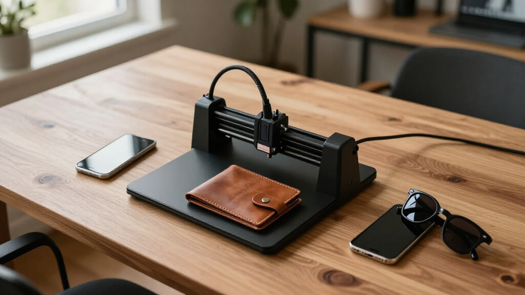 Desktop laser engraver for product branding