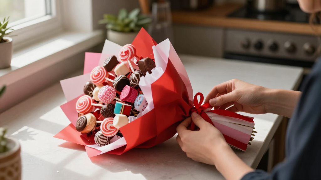 valentines candy bouquet