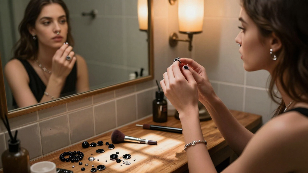 halloween faux piercing jewelry