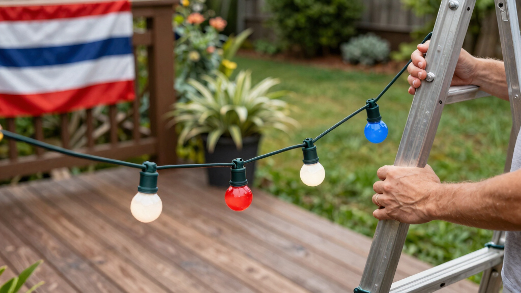 patriotic outdoor string lights