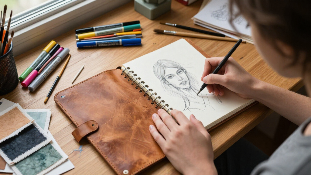 student sketchbooks and art journals