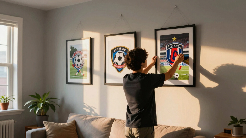 soccer-themed wall art