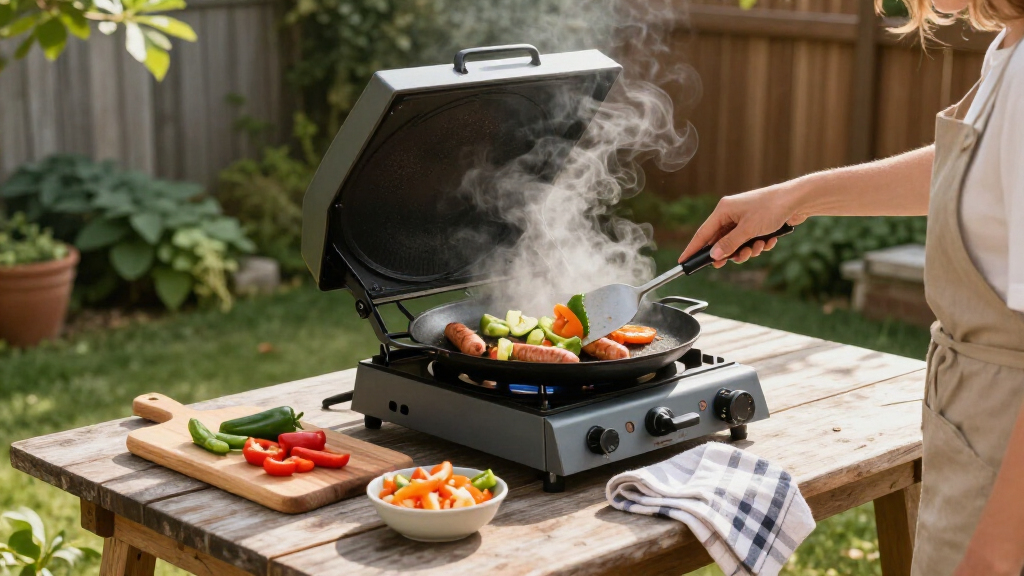 outdoor griddles with hood