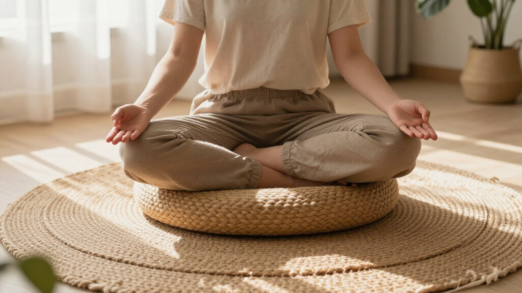 meditation cushions and mats