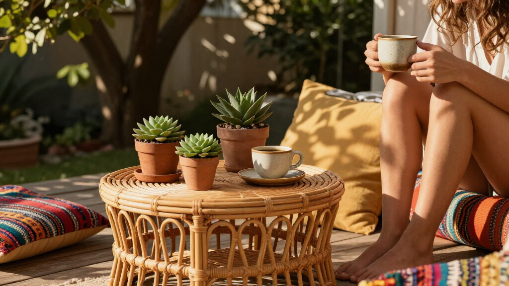 boho outdoor coffee table