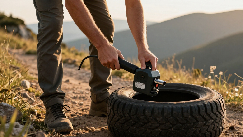 portable tire changer for home and trail