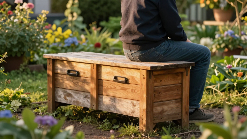 outdoor storage benches