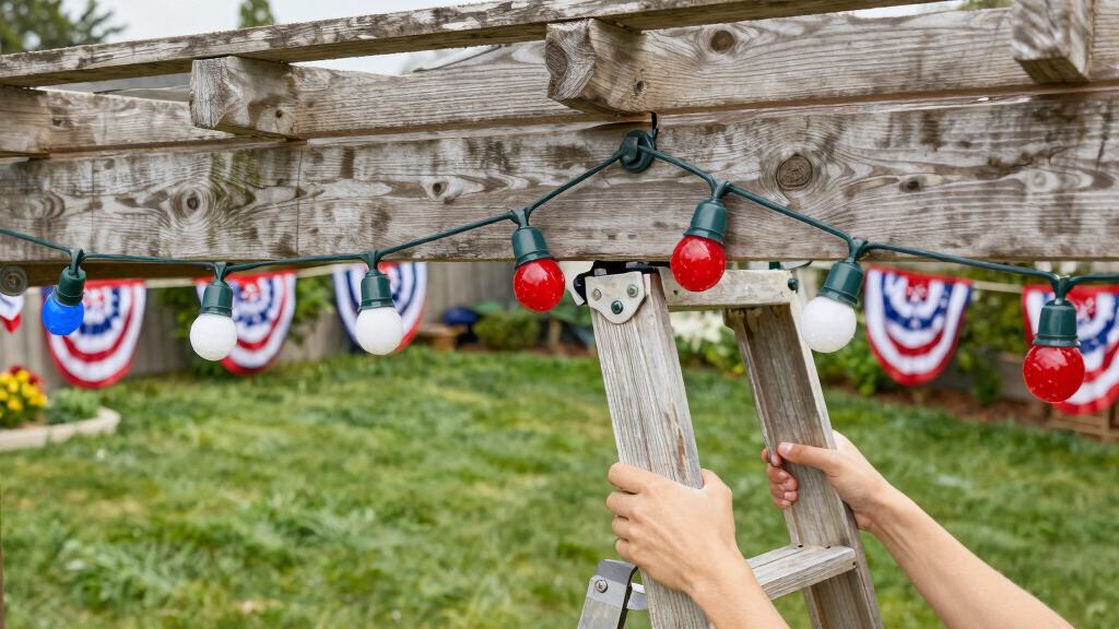 patriotic outdoor string lights