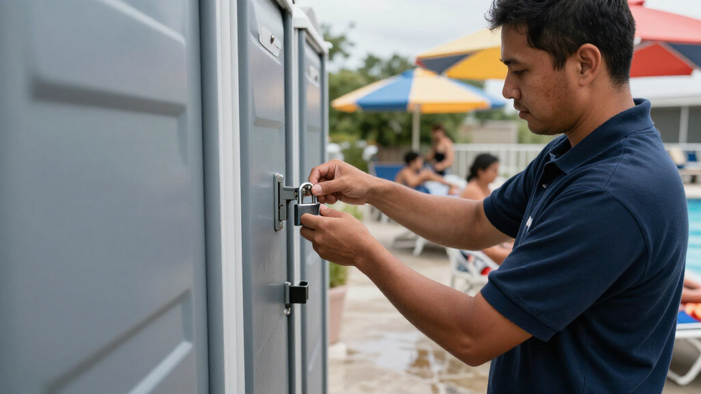 padlock set for porta potty doors