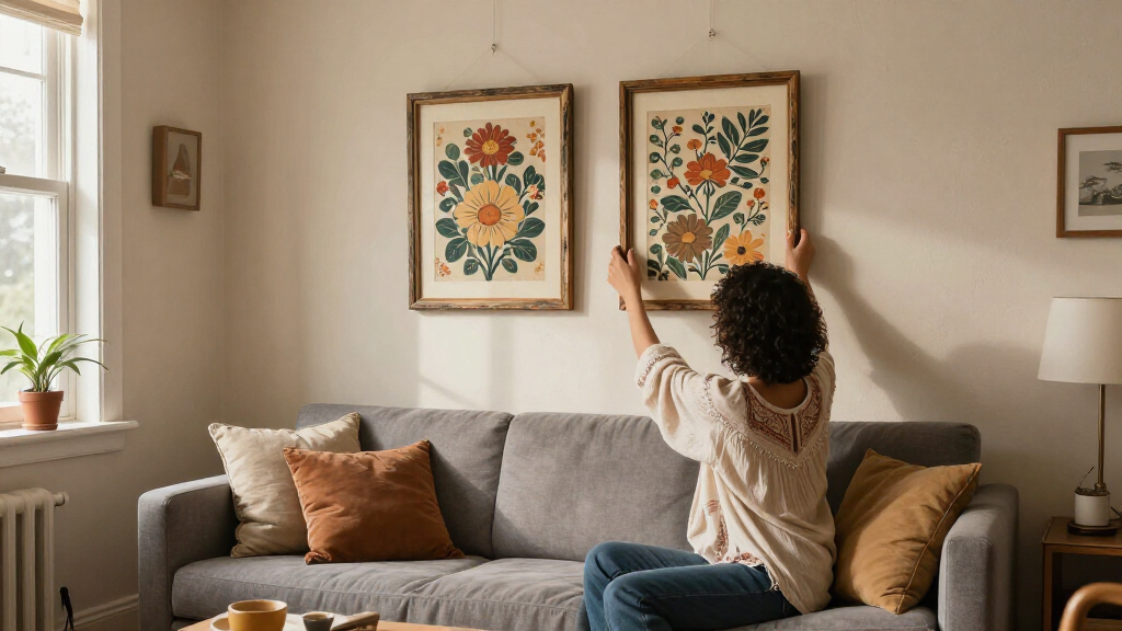 vintage-inspired wall art