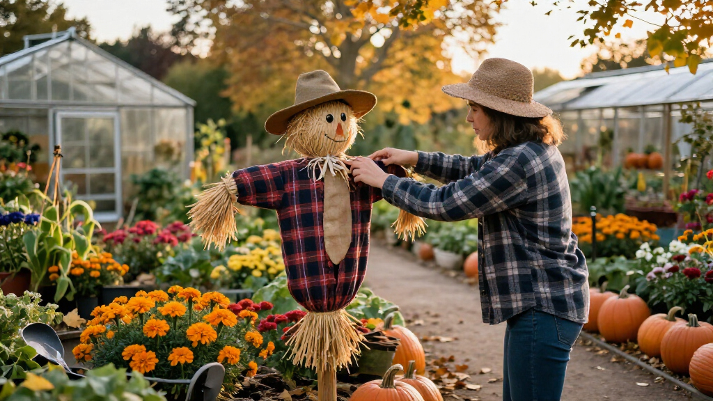 Halloween scarecrow decorations for gardens