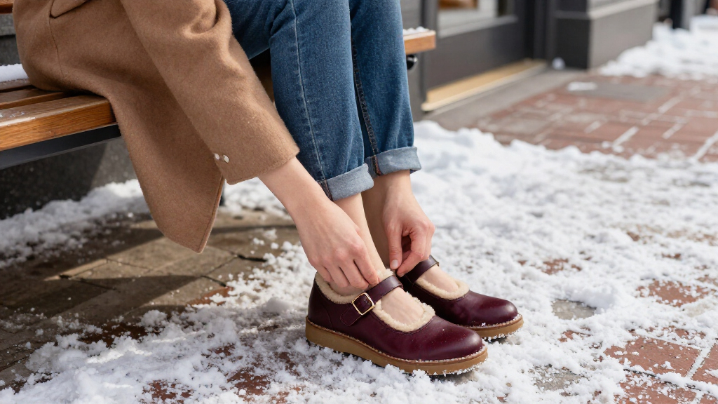 best winterized Mary Jane sneakers