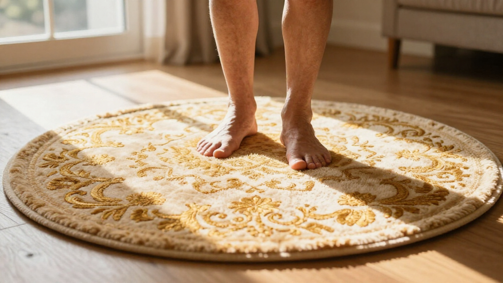 yilong luxury foyer round rug