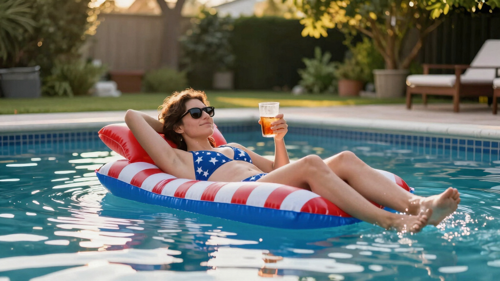 patriotic pool floats