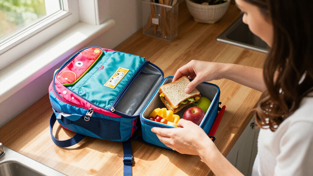 kids' backpack with lunch compartment