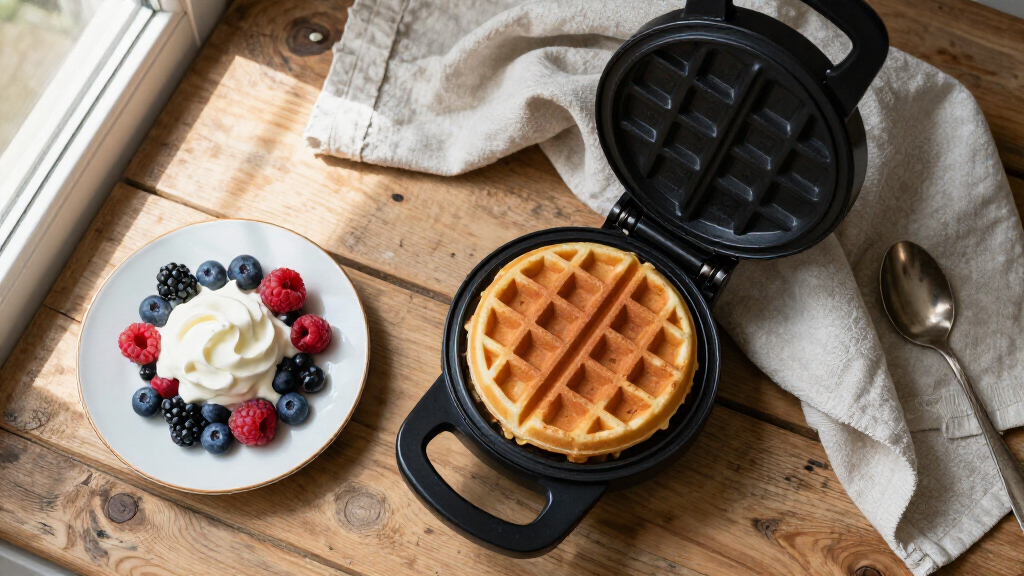 round belgian waffle maker