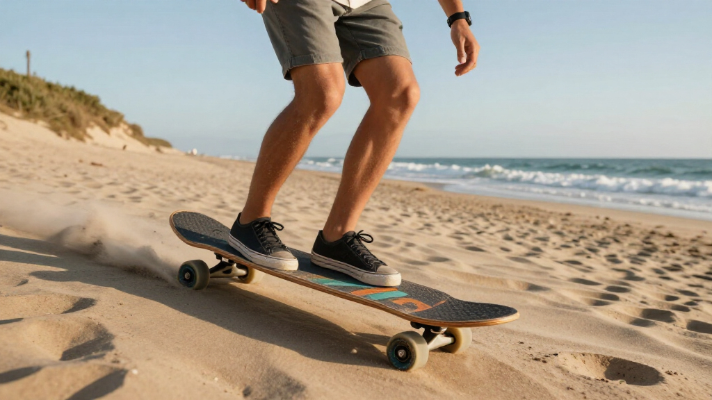 electric skateboard for commuting to the beach