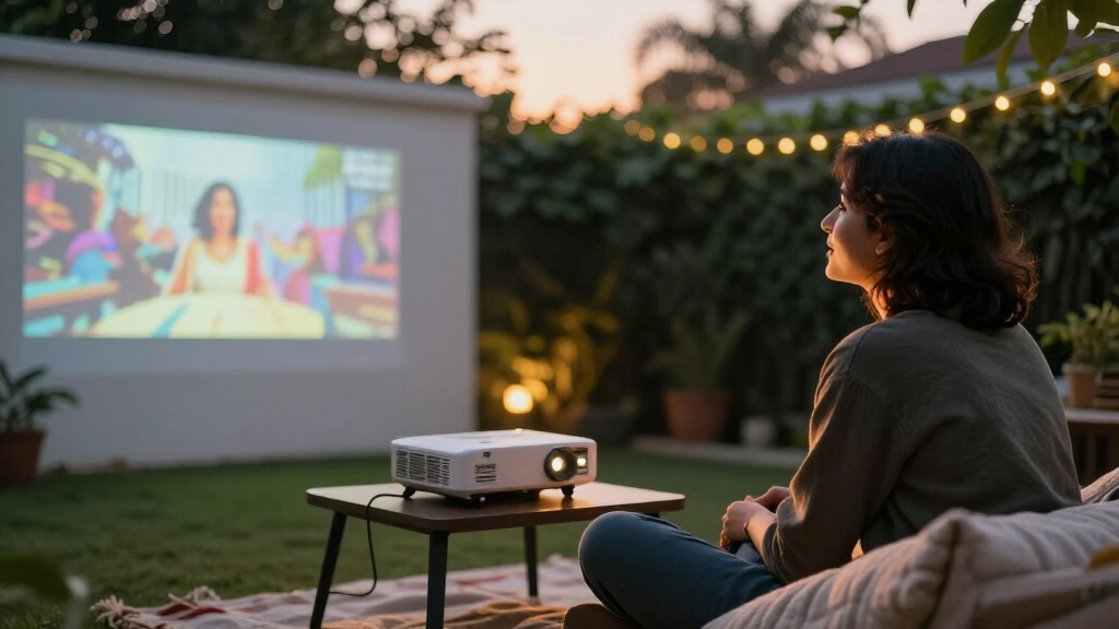 Bollywood movie night projector