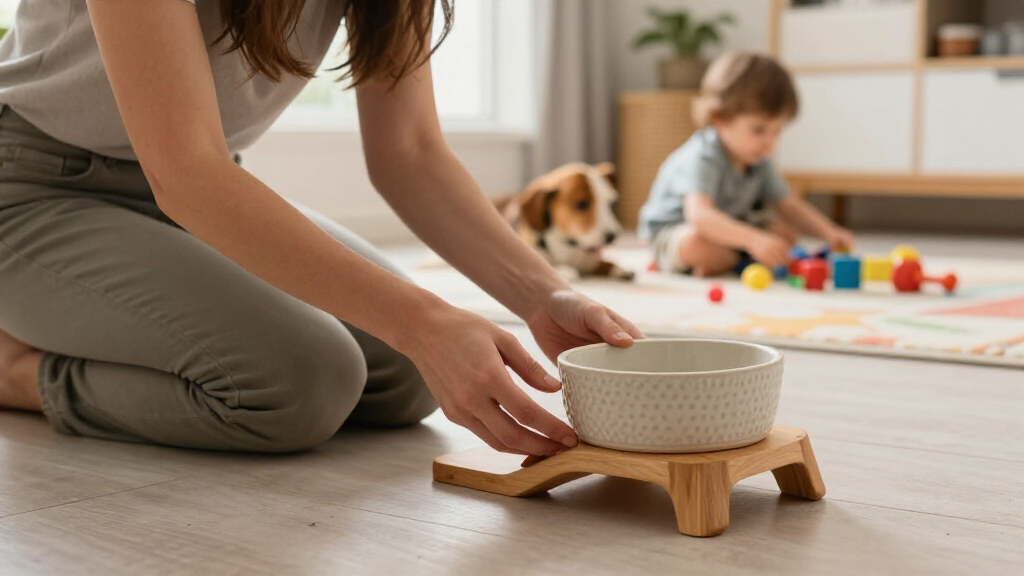 elevated pet bowls with adjustable stands