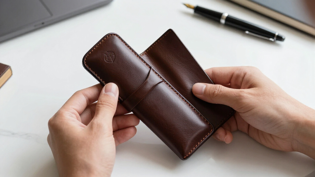 high end pen cases leather