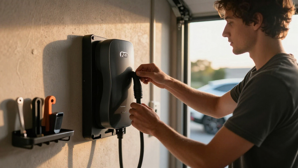 best ev charger cable organizer for garage walls