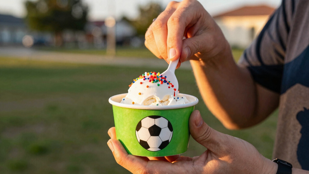 soccer-themed ice cream bowls
