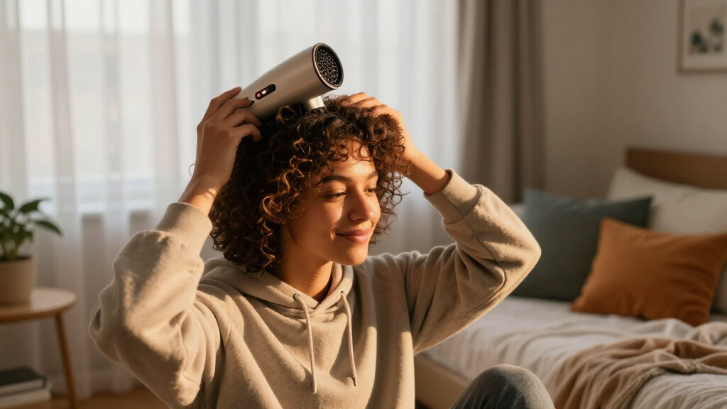 hooded hair steamer for curly hair
