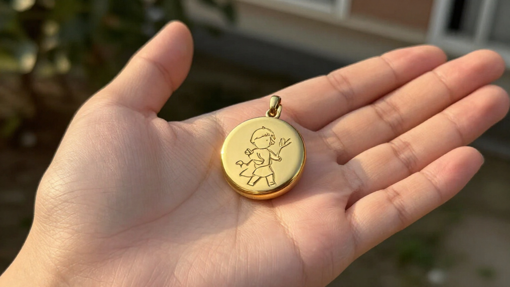 engraved locket with childs name