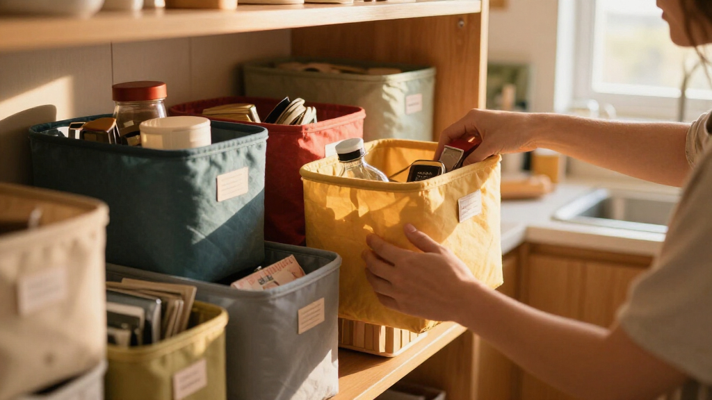 smart home organizational bins
