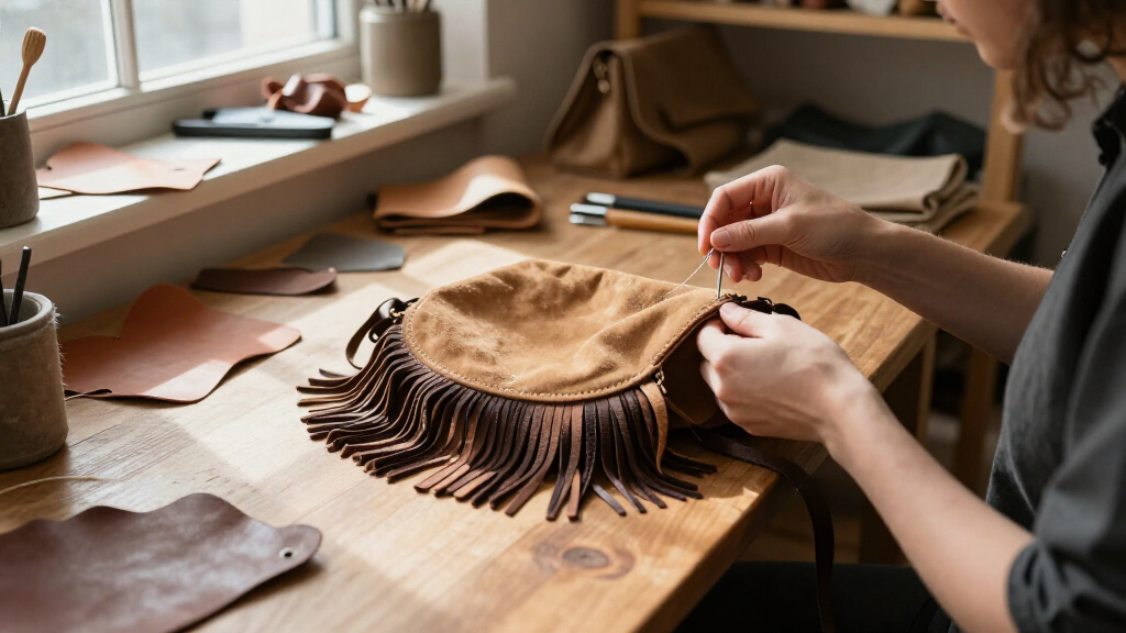 suede fringe crossbody bag