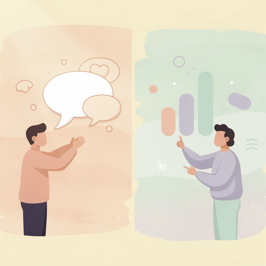 Split scene illustration showing DIY retirement planning approach versus professional guidance