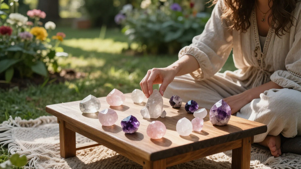 crystal grid meditation set