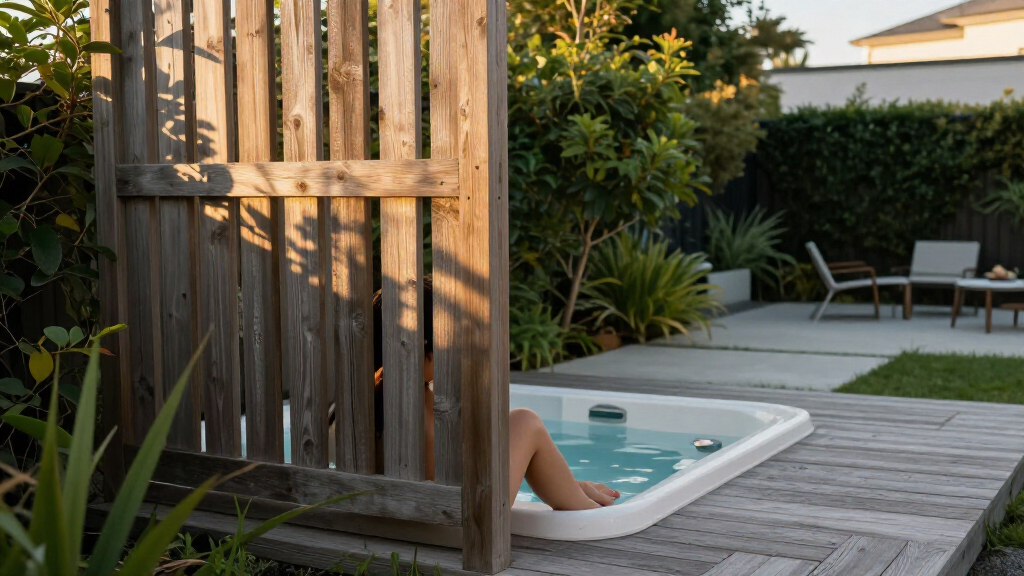 best outdoor privacy screen for cold plunge area