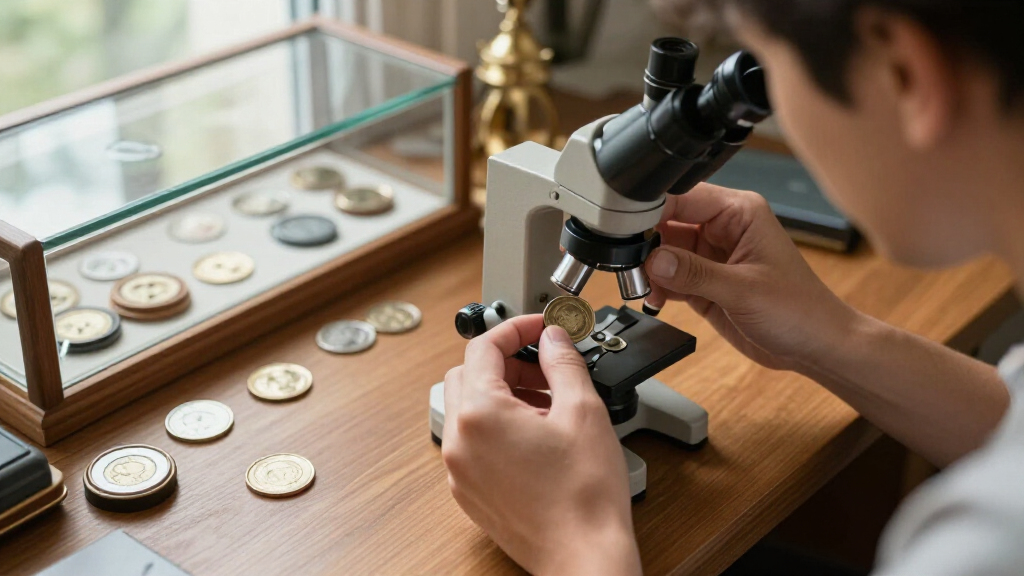 coin microscope for grading rare coins