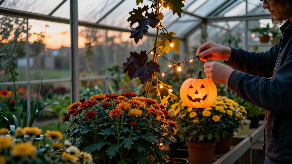 Halloween greenhouse decorations