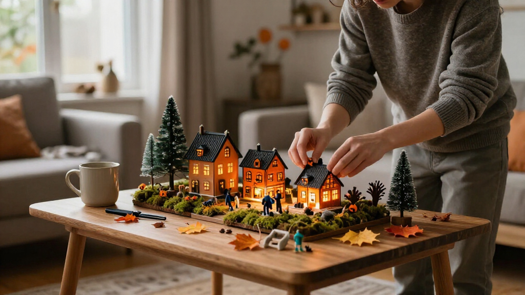 Halloween miniature village kits