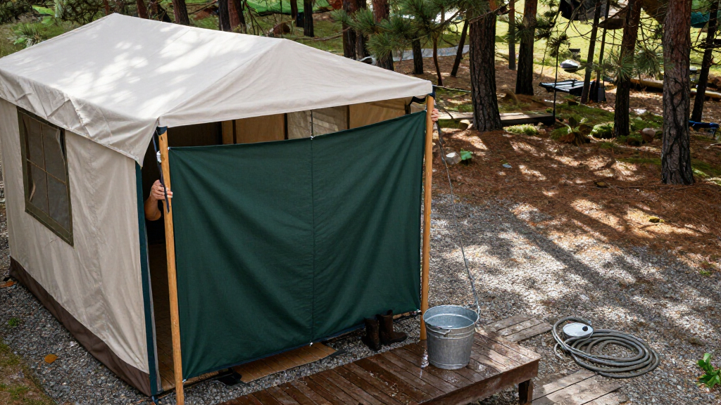 off grid shower tent privacy
