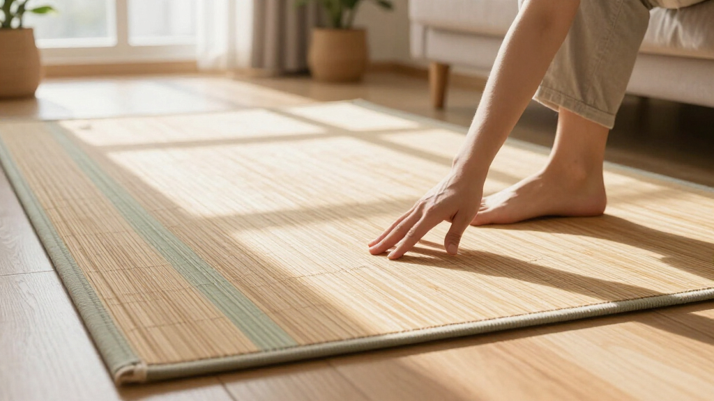 yilong eco friendly bamboo silk rug