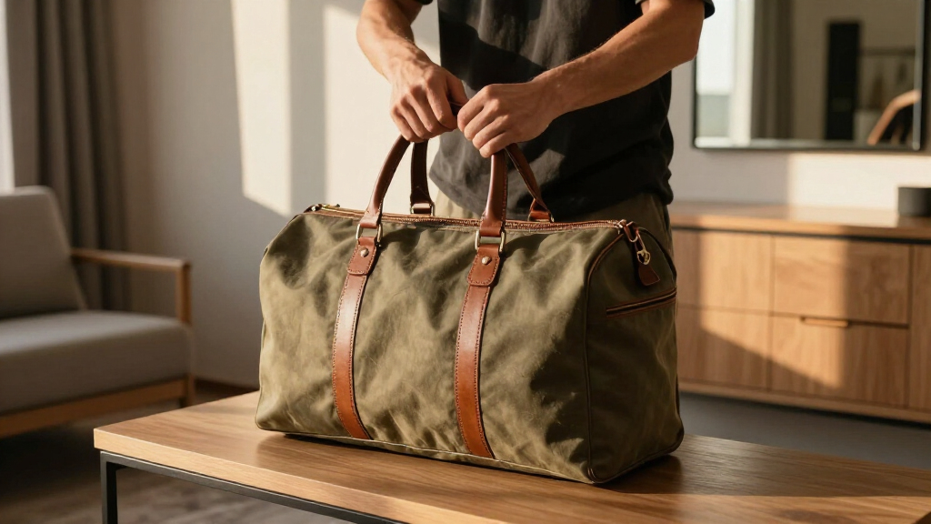waxed canvas weekender bags for business trips