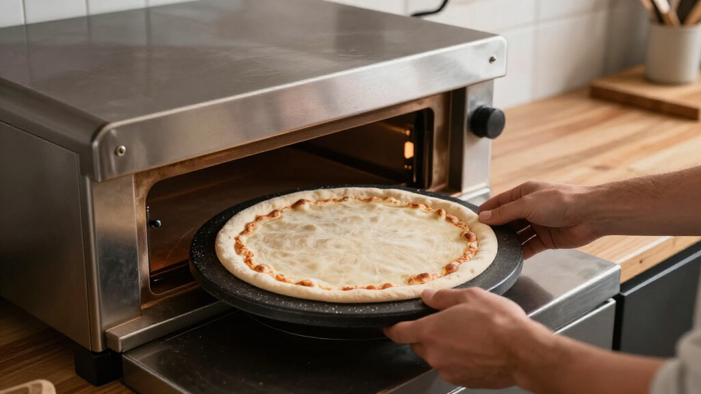 countertop pizza oven with rotating stone
