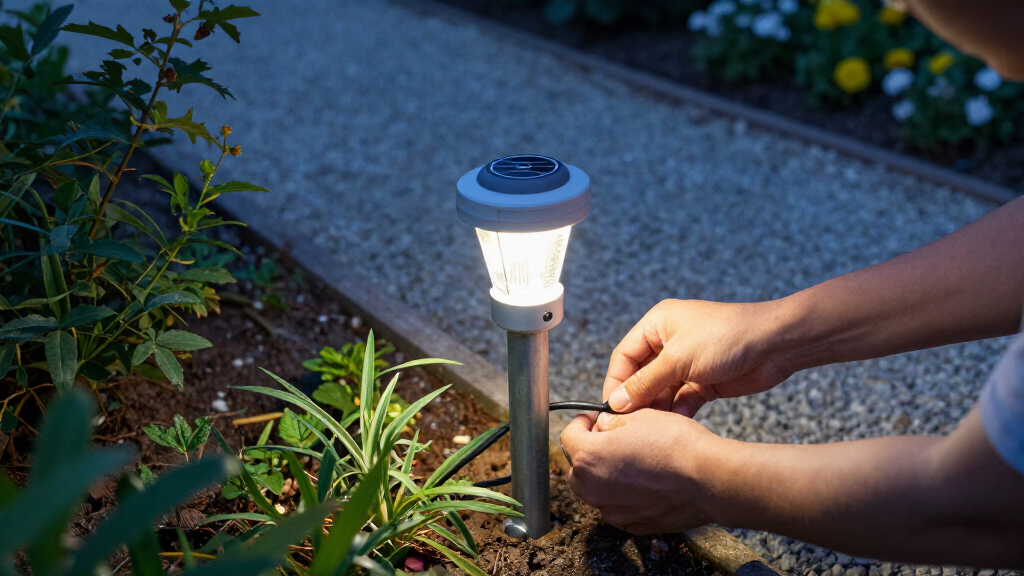 solar landscape lighting with motion sensors
