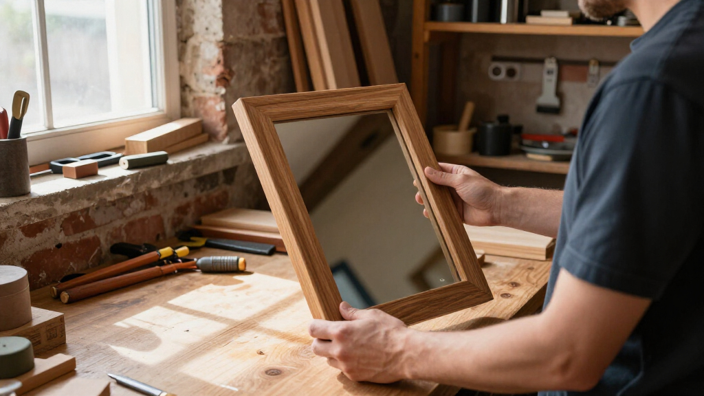 wooden mirrors