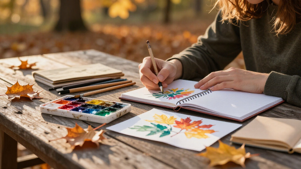 art journaling supplies for fall