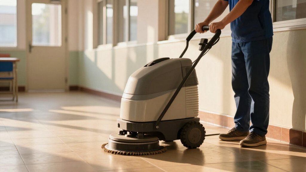 electric floor scrubbers for schools